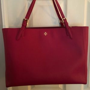 Tory Burch York tote large in Raspberry pink